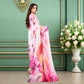 Elegant Pink Floral 3-Piece Digital Printed Lawn & Chiffon Suit