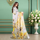 Elegant Yellow Floral 3-Piece Digital Printed Lawn & Chiffon Suit