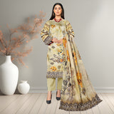 Elegant Pistachio Green Digital Printed 3-Piece Lawn Suit | Bamber Chiffon Dupatta