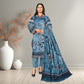 Serene Blue Digital Printed 3-Piece Lawn Suit | Bamber Chiffon Dupatta