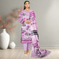 Charming Lavender & Purple Digital Printed 3-Piece Lawn Suit | Bamber Chiffon Dupatta