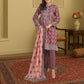 Sophisticated Mauve & Charcoal Geometric Digital Print 3-Piece Lawn Suit
